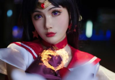 一米八的大梨子穿jk分享的cos作品图包，惊艳无比