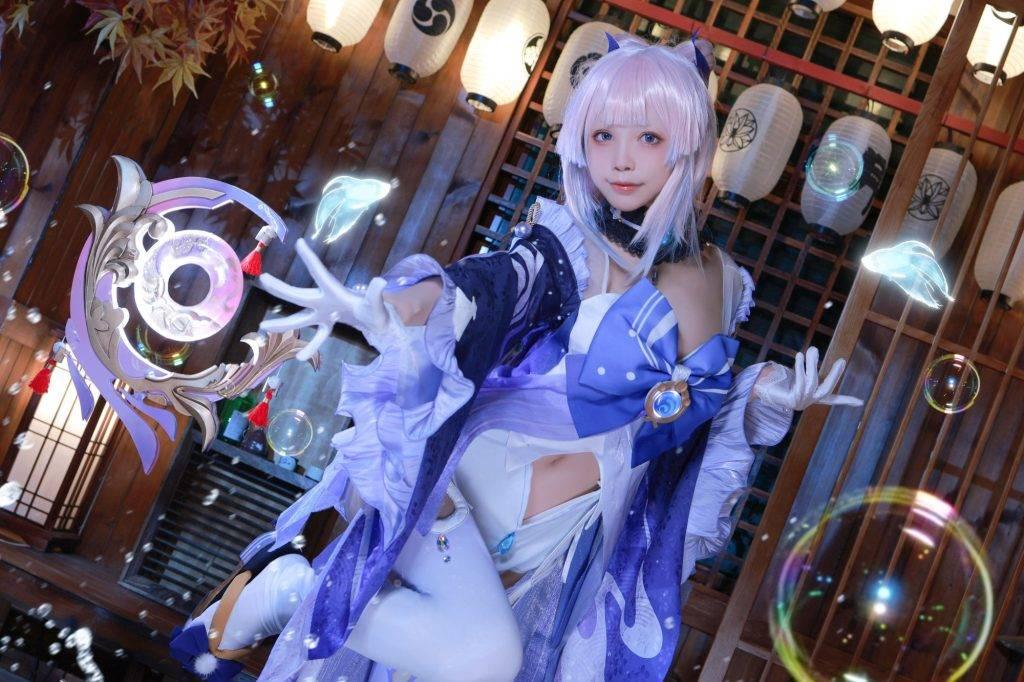 最美珊瑚宫心海COS，水淼Aqua简直美翻了-1