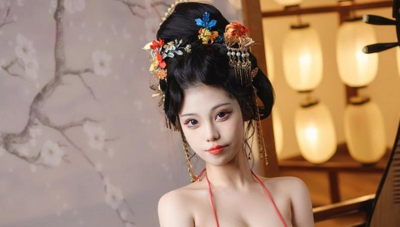 蜜汁猫裘唐宫夜宴大红色汉服,显得高贵典雅-1 蜜汁猫裘唐宫夜宴大红色汉服,显得高贵典雅-1