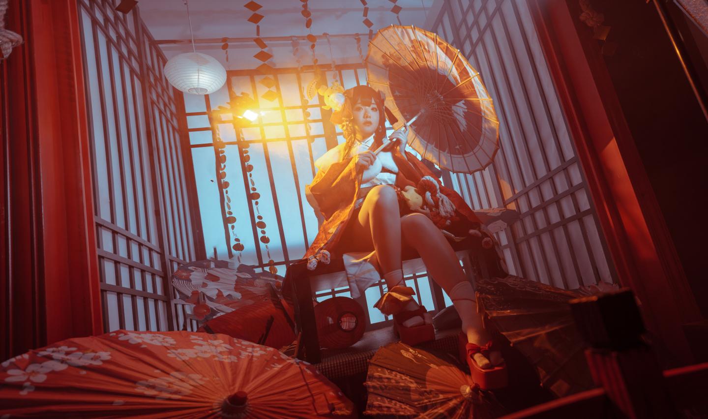 《阴阳师》神乐莺燕鸣樱皮肤cosplay图（CN：旺财大仙EX）-2