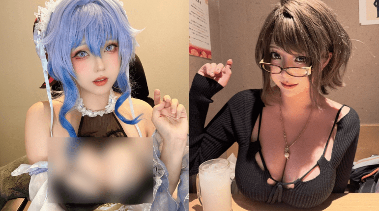 人气Coser菌烨tako (@Takomayuyi)一张“胸部放桌上”引发热议-1