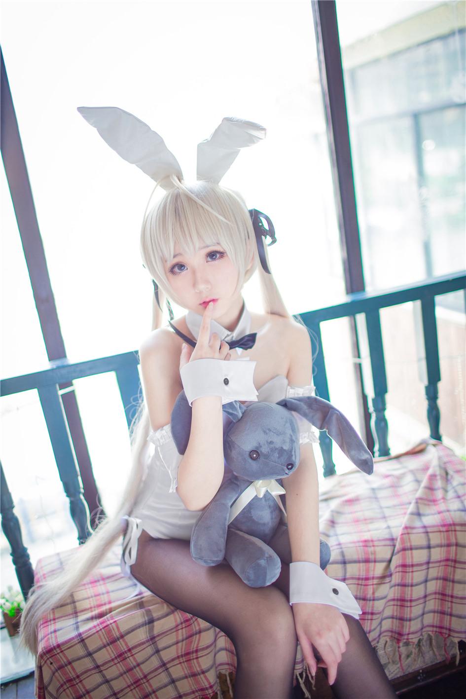 《缘之空》穹妹嘿丝美腿兔女郎cosplay图-2