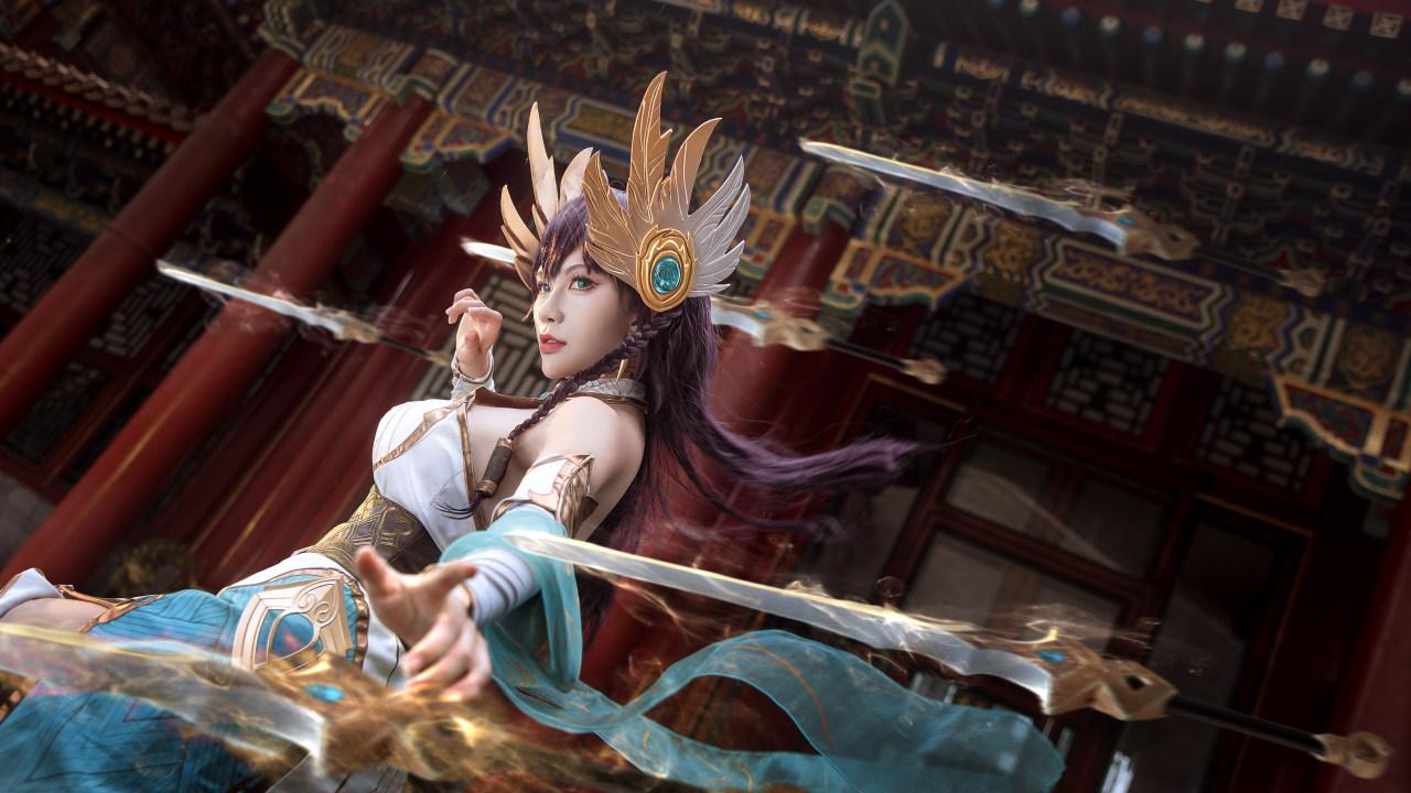 《英雄联盟》人物艾瑞莉娅COS真人图刀妹（CN：月潋寒殇）-4