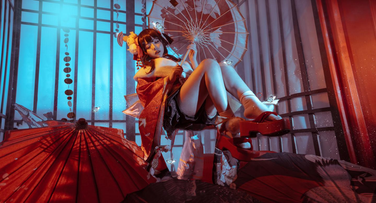 《阴阳师》神乐莺燕鸣樱皮肤cosplay图（CN：旺财大仙EX）-3