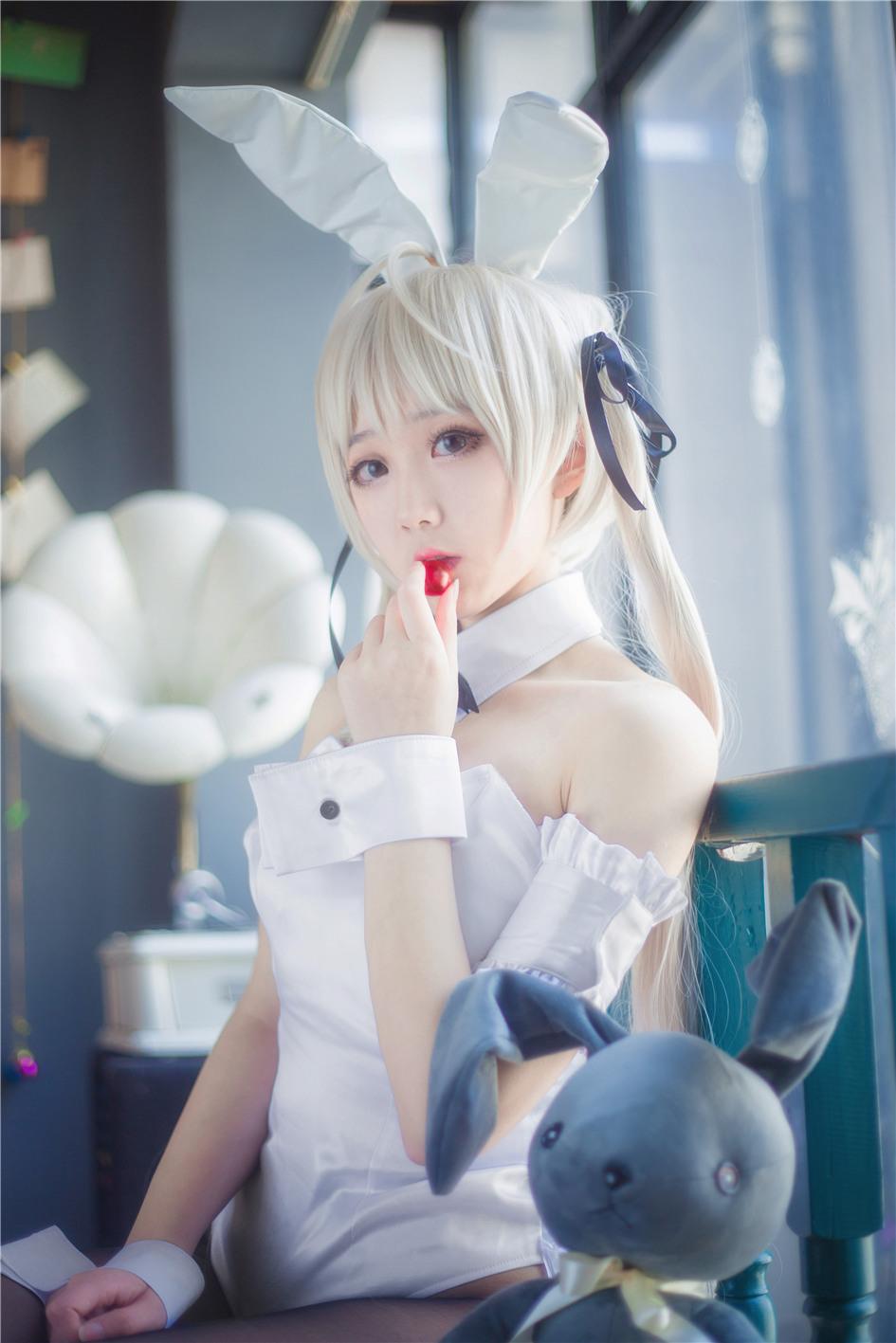 《缘之空》穹妹嘿丝美腿兔女郎cosplay图-1