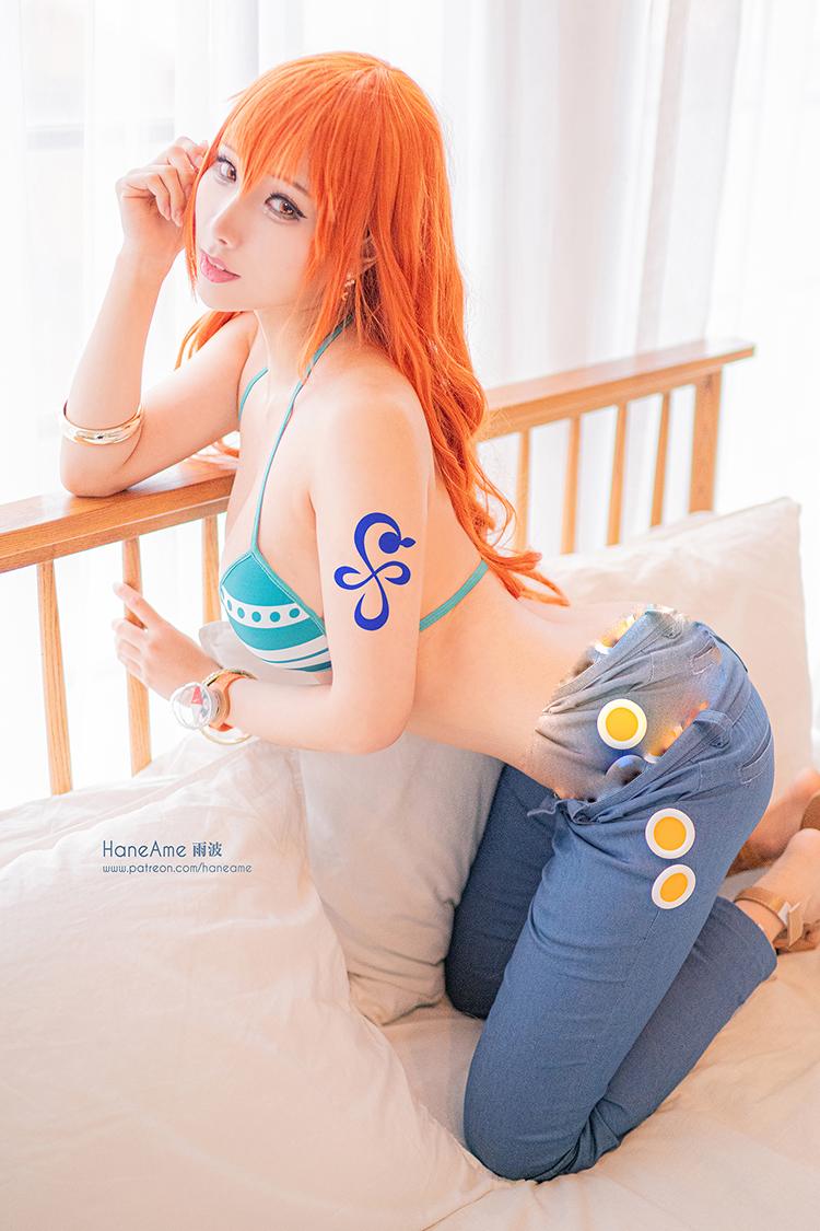 日漫《航海王》娜美泳装COS真人图（cn：雨波_HaneAme）-3