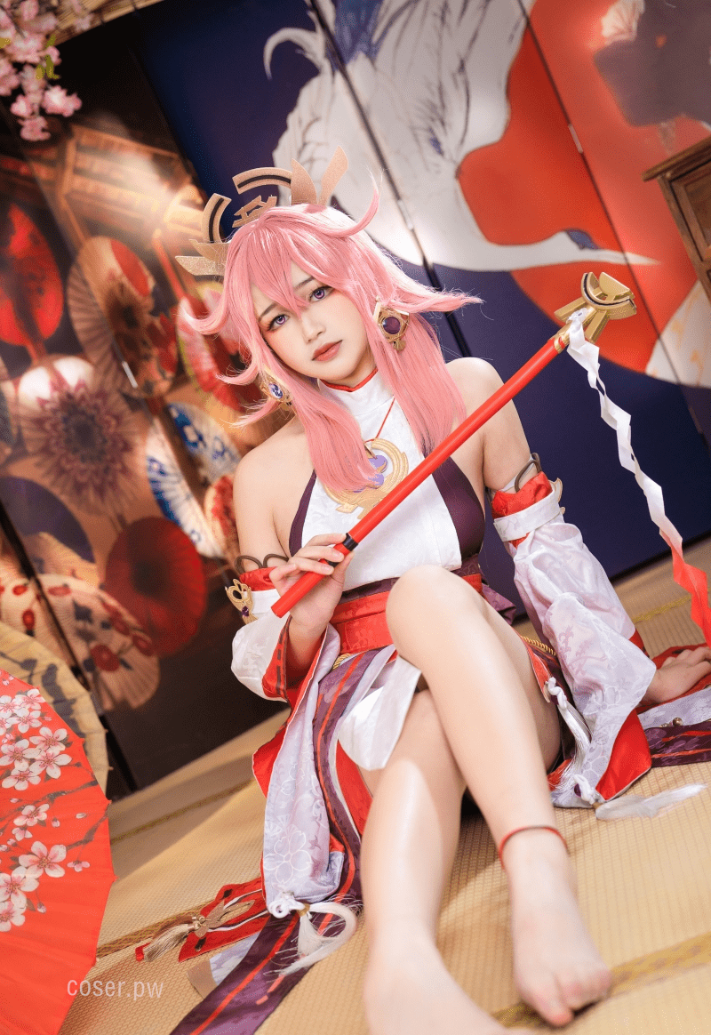 喵喵的喵吖的八重神子COSPLAY,精准还原每一个细节-3 喵喵的喵吖的八重神子COSPLAY,精准还原每一个细节-3