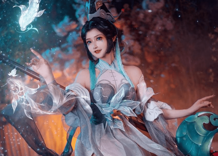 露儿大魔王千仞雪的cos作品，仙女古装下凡啦-1