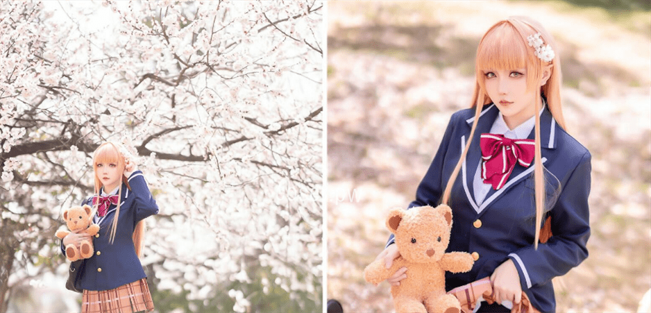 星之迟迟邻家的天使同学-椎名真昼COS-1