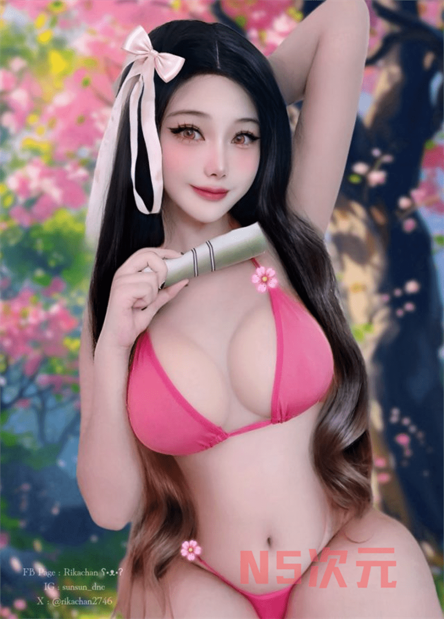 泰国Coser RiKachan《鬼灭之刃》角色灶门祢豆子的比基尼Cosplay照片-4 泰国Coser RiKachan《鬼灭之刃》角色灶门祢豆子的比基尼Cosplay照片-4