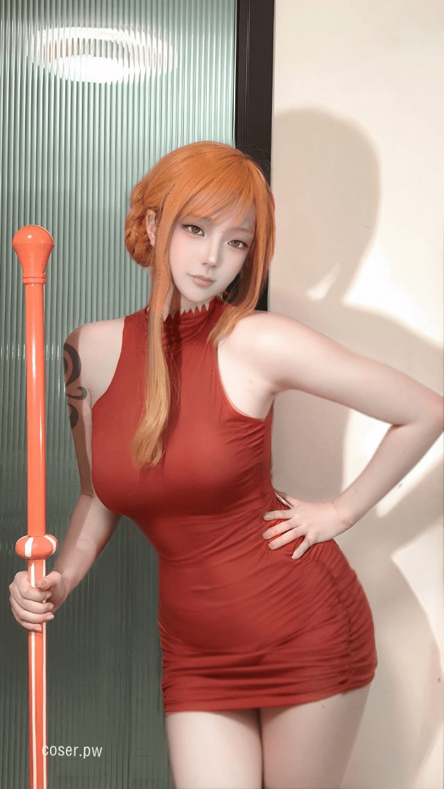 知名Coser“老虎尾巴呢”的航海士娜美惊艳登场-3