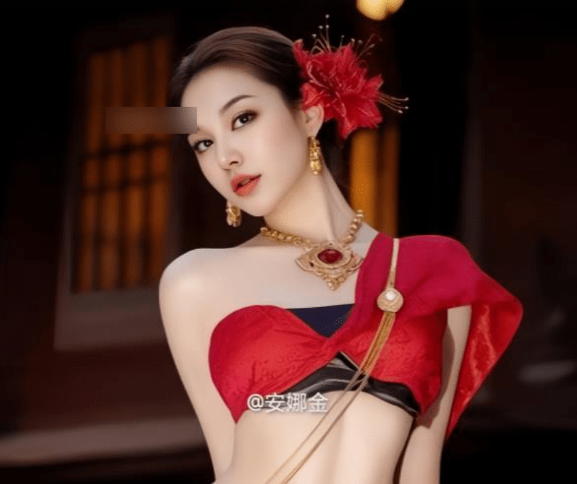 安娜金个人简介，身着黑色露肩服饰，姿态魅惑-2