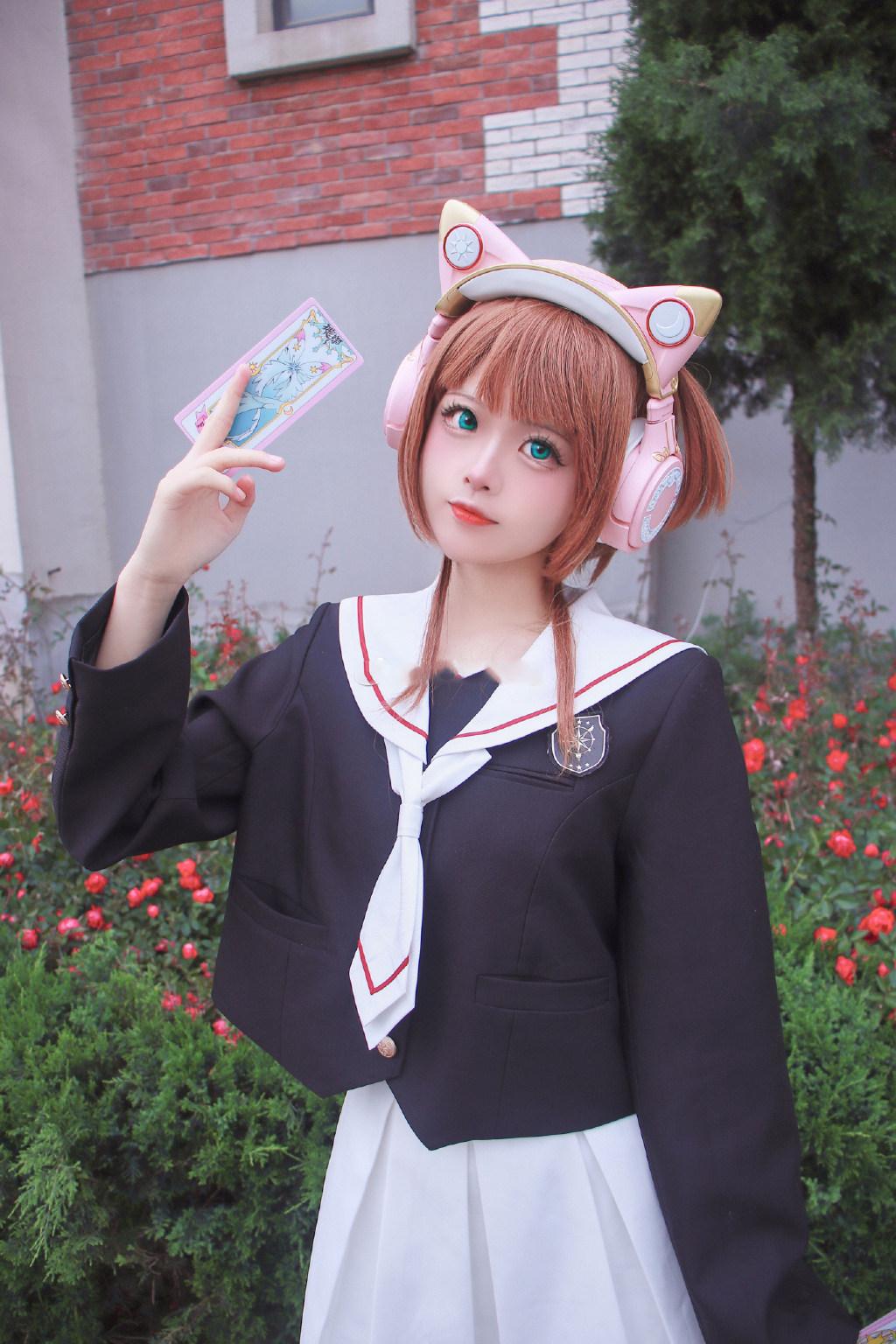 动漫《魔卡少女樱》小樱真人COS图 (CN：小奶糕Milky)-4